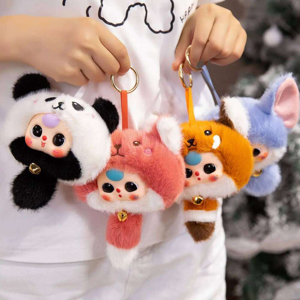 Random Kawaii Soft Lovely Doll Vinyl Face Plush Toys Rabbit Panda Kids Hang Bag Birthday Christmas Gift R260908 - view 5