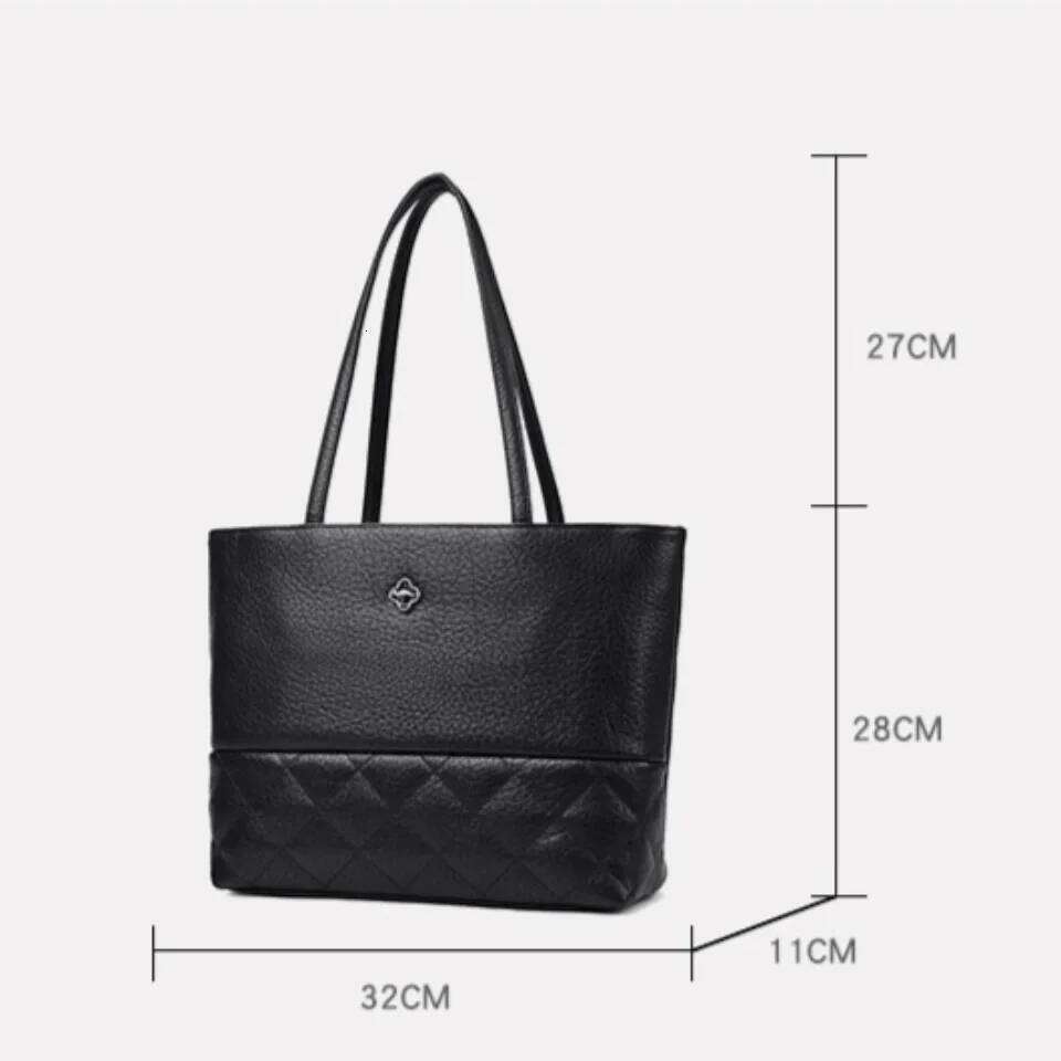 Genuine Brand Soft PU Leather Large Capacity Handbags Women Shoulder Bags Luxury Designer Tote Commute Hand Top-handle Bag 2026 XJ260306