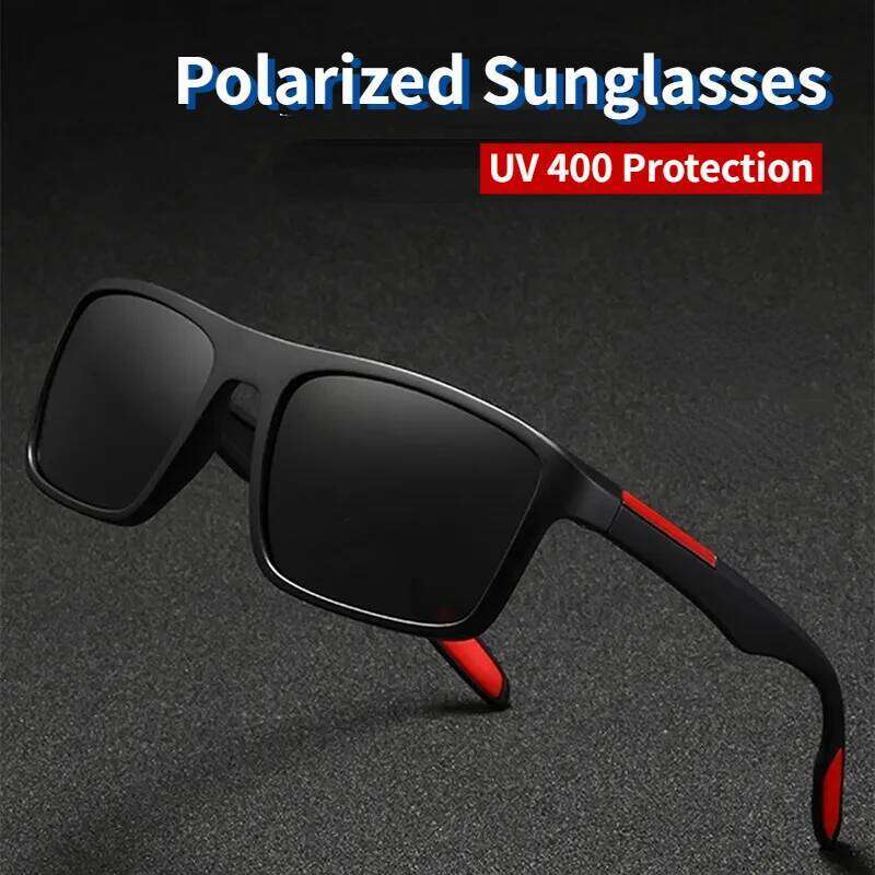 Polarized Sunglasses Men Women Fashion Vintage Square Sun Glasses Brand Male Anti-glare Color Lens Shades Eyewear UV400 Z260306