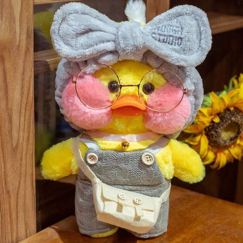 30cm Cute Cafe Toy Kawaii LaLafanfan Duck Doll Soft Stuffed Animal Plush Pillow Birthday Gifts for Kids R260908 - view 3