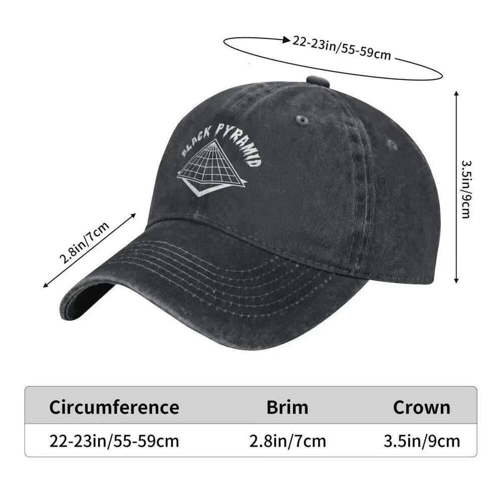 Pyramid Wave Black Casual Print Dad Men Outdoor Sports Retro Baseball Cap Hip Hop Range Snapback Hat Y260304