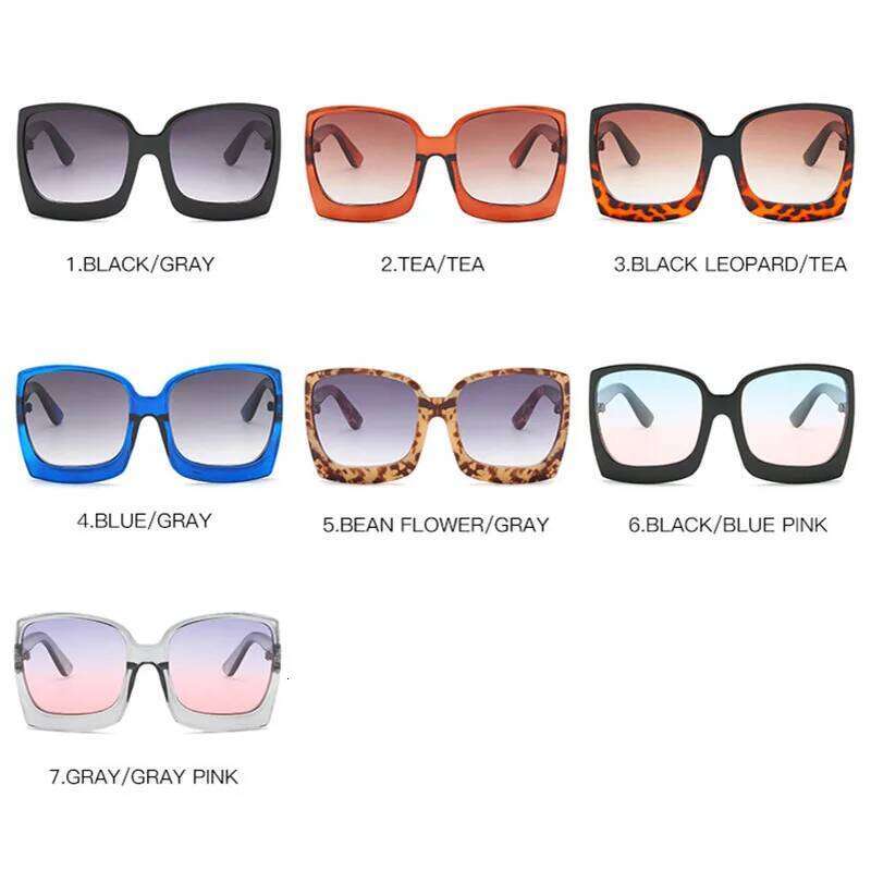 Higodoy Fashion Oversized Women Sunglasses Brand Plastic Female Big Frame Gradient Sun Glasses UV400 gafas de sol mujer Z260306