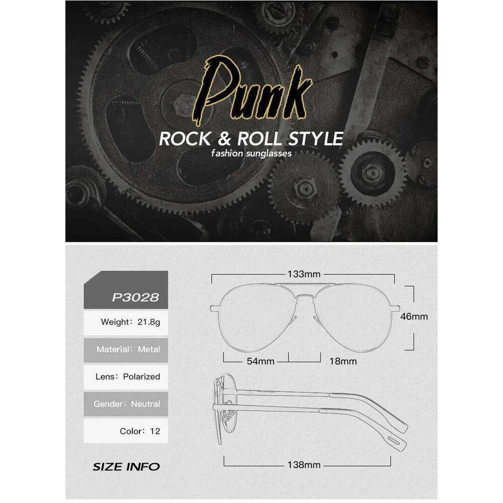 Glasses Polarized Sunglasses Driving UV400 Protection Sports Unisex Punk Rock Film Mirror Face Fashion Sun Eyewear T1001 Z260306