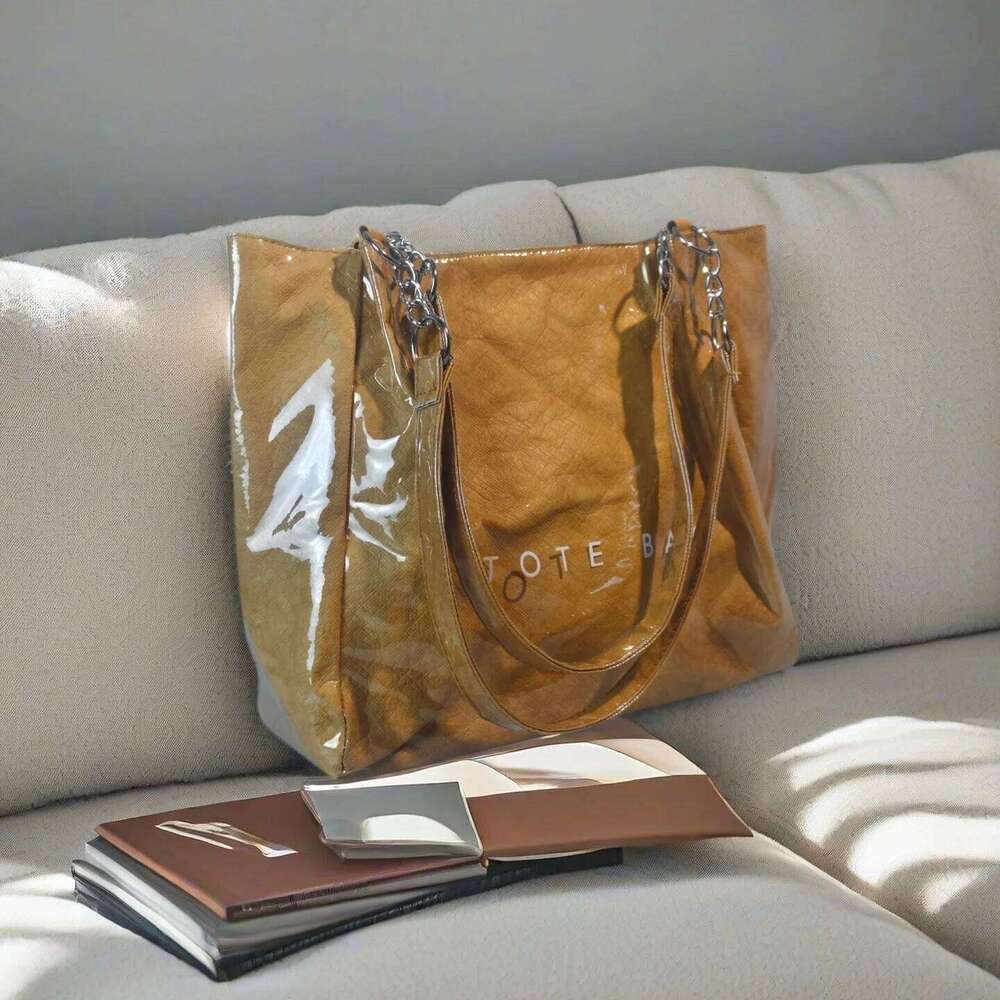 New chain hand bill of lading shoulder women's retro simple large Tote bag XJ260306