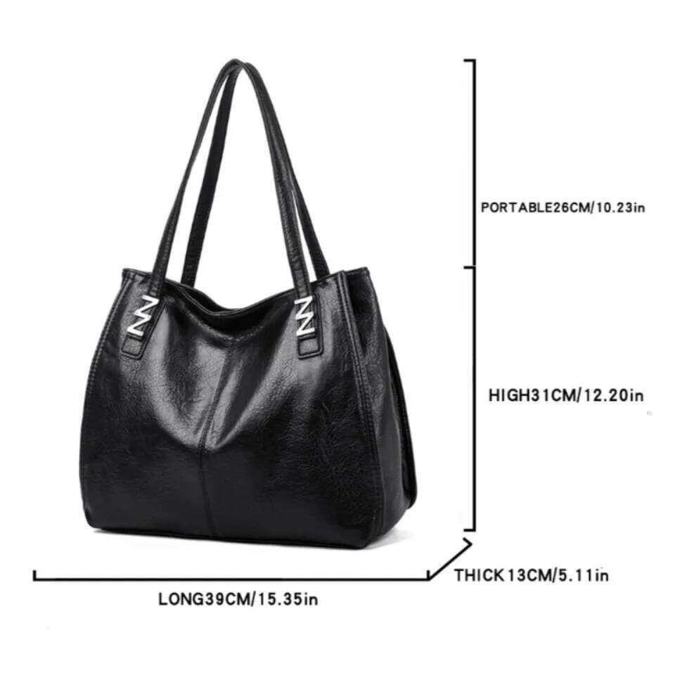 Luxury Designer Casual Large Capacity Hand Bag Top Quality Soft Pu Leather Handbags for Women Commute Tote Shoulder Bags XJ260306