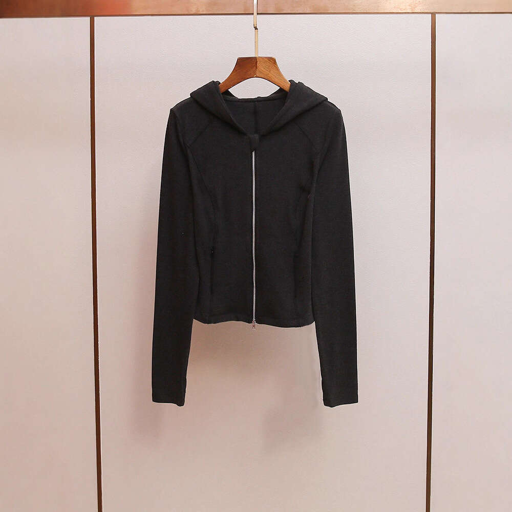 2026 designer high-end women's clothing autumn and winter new casual versatile hooded cardigan A12 top fashionable pants set