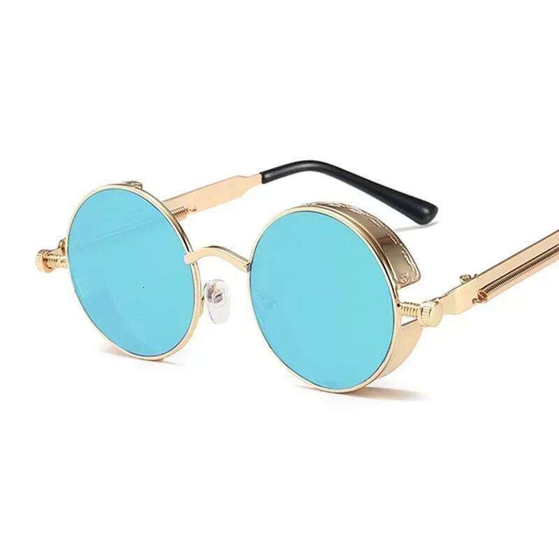 Steampunk Sunglasses Men Women Fashion Round Brand Drsigner Vintage Sun Glasses High Quality Oculos De Sol UV400 Z260306