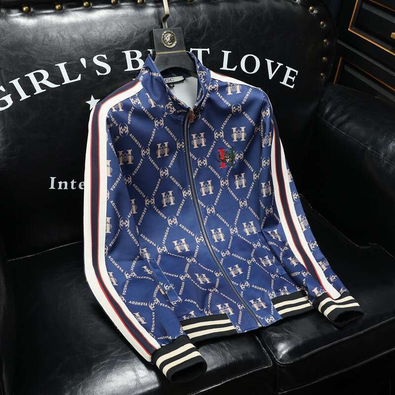 New Four Seasons Stand Collar Cardigan Trendy Sweatshirt Jacket Coat European Fashion Brand Men's Clothing Luanyun