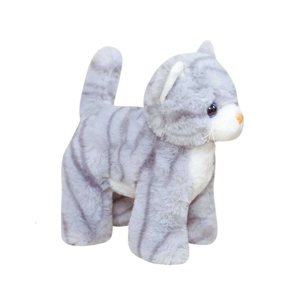 20cm Stuffed Plush Toy Simulation American Shorthair Cute Ginger Cat Pet Toys Lifelike Christmas Birthday Gifts Home Dec R260908 - view 7