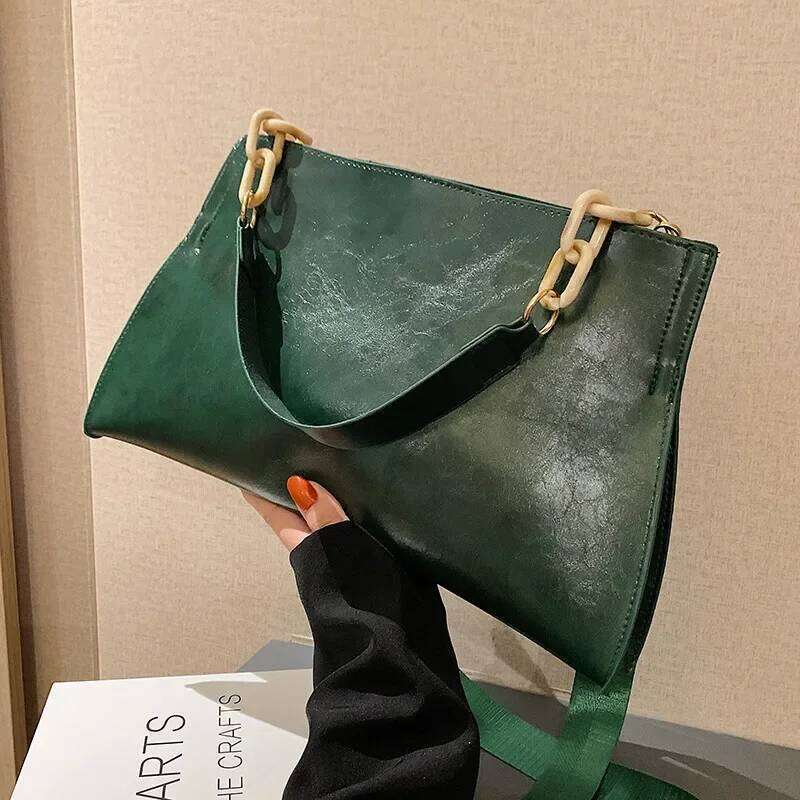 New Fashion Soft Surface Solid Color Women's Underarm Large Capacity Casual Handbag Shoulder Bag XJ260306