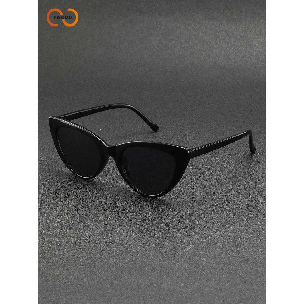 Women's Slim Cat Eye Sunglasses, 90s Retro Narrow Frame, UV400 Protection Anti-Glare Lenses, Trendy Shades Z260306