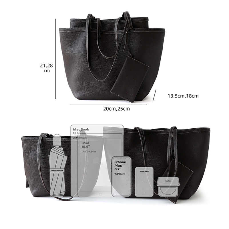 OC469M75 Women's Bags New NF Fashion Genuine Leather Customization Coated Canvas Letter Plaid Casual Tote Business Shopping Bags