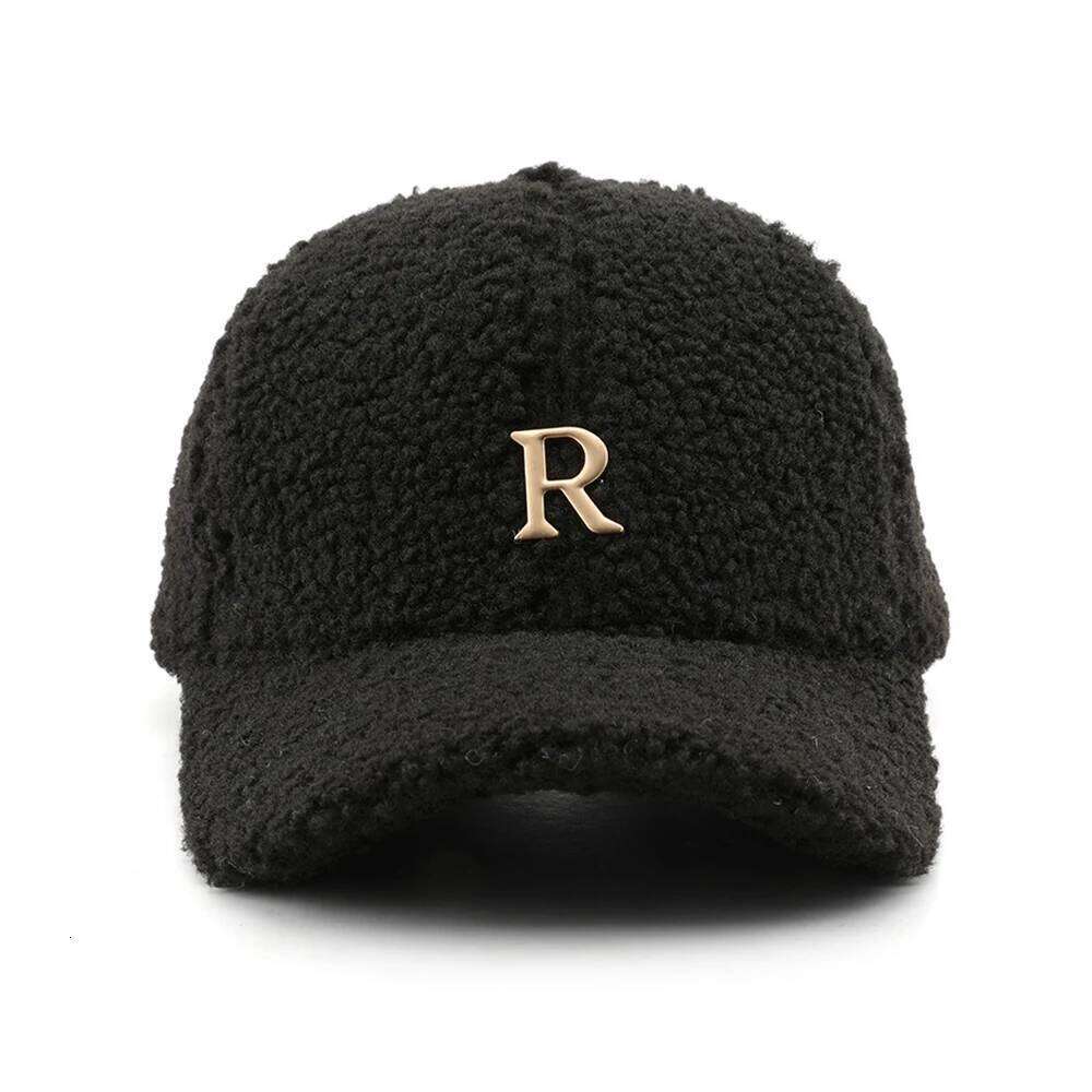 FS Luxury Brand Green Lambswool Baseball Caps For Men Golden Letter Winter Women Cap Windproof Warm Trucker Hat Casquette Femme Y260304