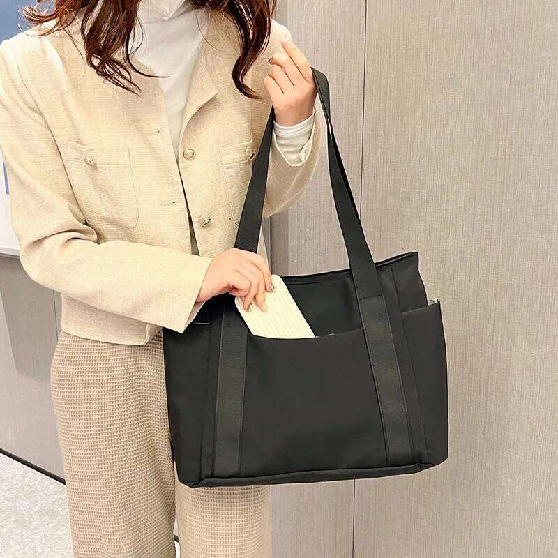 2024 New Handbags Casual Shopping Bags for Women Soft Canvas Capacity Tote Messenger Big Mummy Shoulder Bag Ladies XJ260306