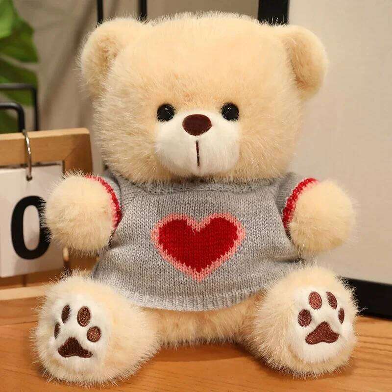 20cm Good Quality Heart Sweater Bear Plush Toys Boys Girls Lovely Cartoon Animals Stuffed Dolls Christmas Birthday Present R260908 - view 6