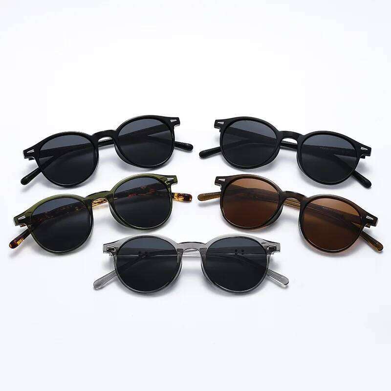 Vintage Round Sunglasses Women Men Circular Sun Glasses Oval Eyewear Oculos De Sol for Male Female Eyeglasses Z260306