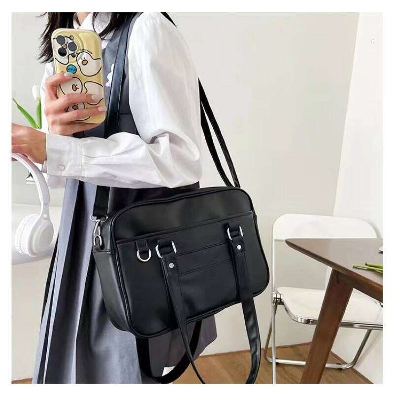 Fashionable and Minimalist Student Class Commuting Solid Color Shoulder University Style Uniform Bag, Crossbody Bag XJ260306