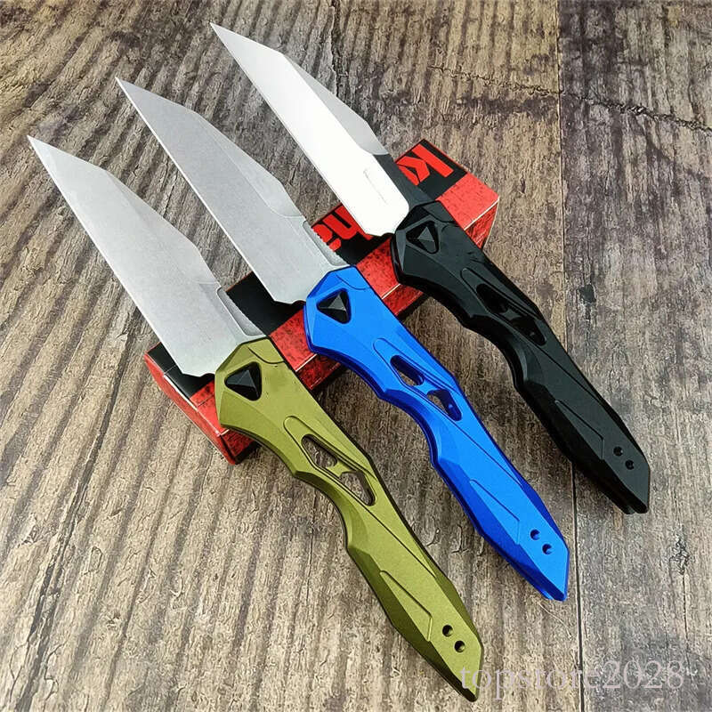 2024 KS 7650 Launch 13 Assisted Folding Two-Tone CPM-154 Wharncliffe pocket knife Blade Anodized Aluminum Handles Outdoor Rescue Hunting Hiking Pocket
