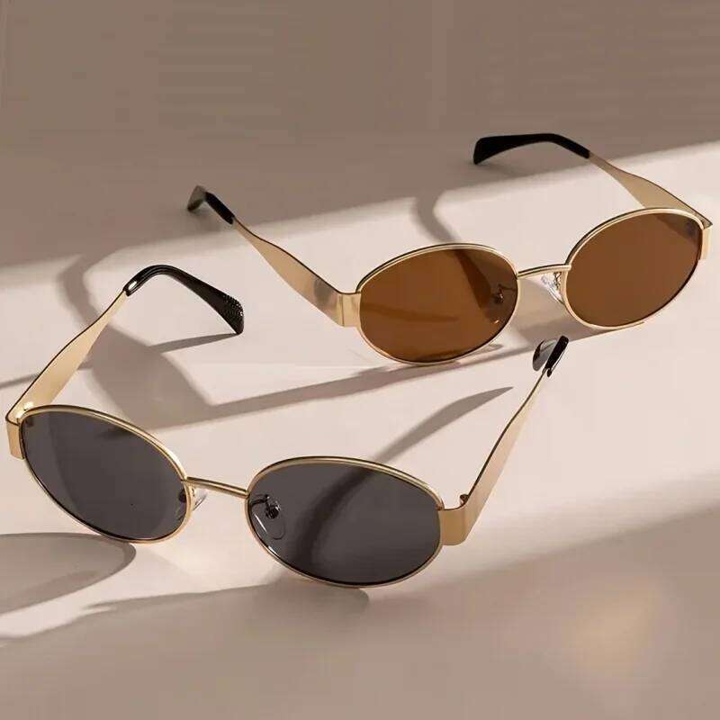 New Oval Sunglasses for Women Men Trendy Frame Sun Glasses Classic Shades Casual Eyewear Z260306