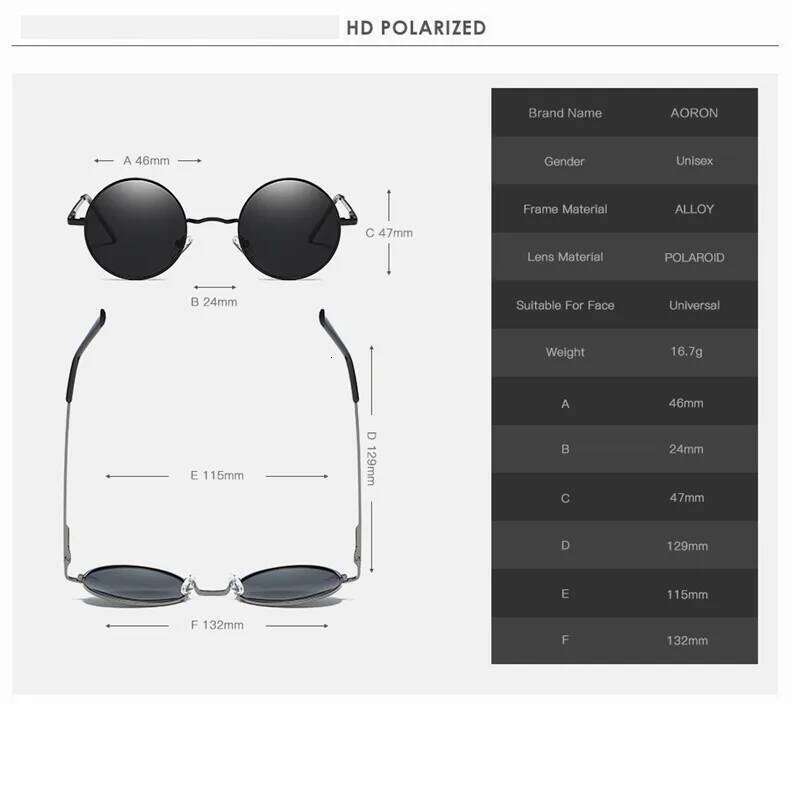 MYT_0256 Retro Round Polarized Sunglasses Men Women Brand Male Female Sun Glasses Frame Eyewear Driving UV400 Z260306