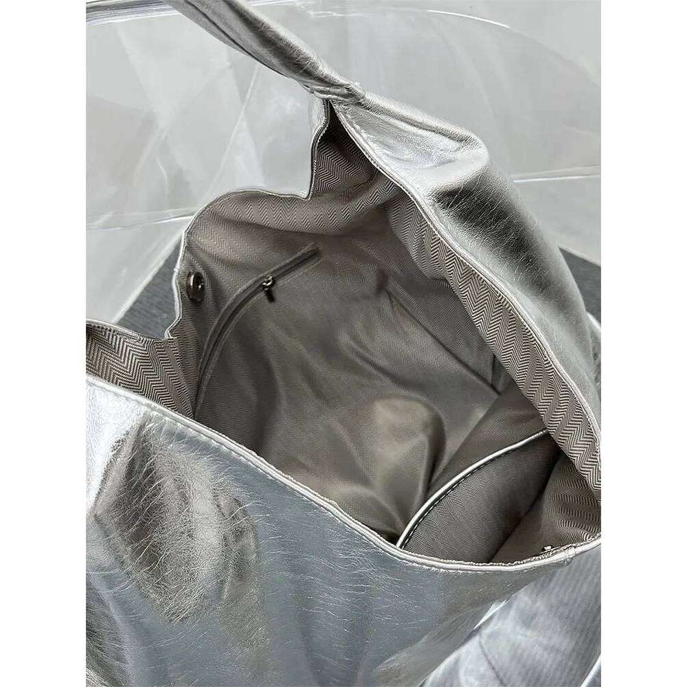 Fashion Silver Women shoulder Large brand design ladies Hobos handbags PU Leather Big Totes Commuting female Armpit bag bols XJ260306