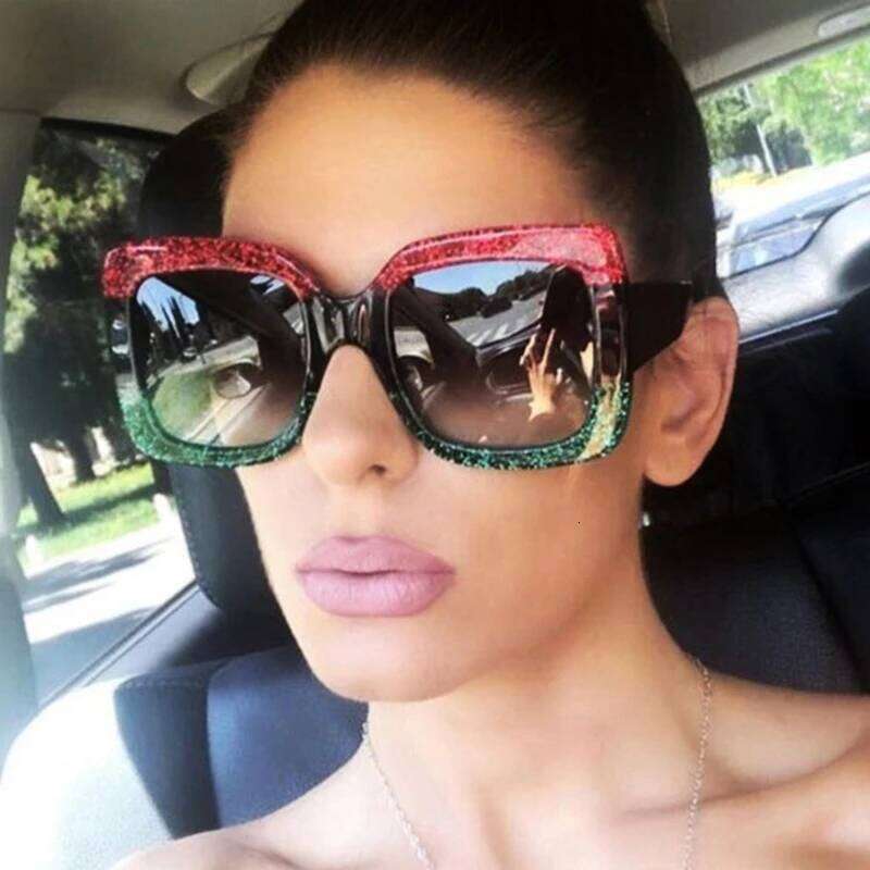Oversized Square Sunglasses Woman Brand Clear Lenses Sun Female Three Colors Big Frame Party Eye Glasses Oculos Z260306