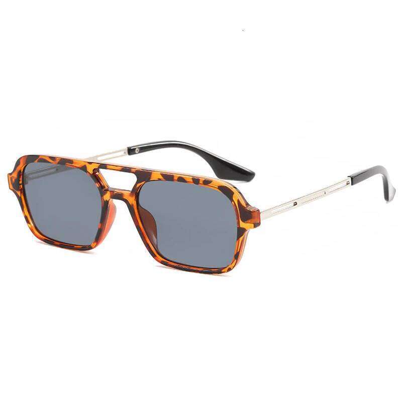 Small Frame Square Sunglasses Woman Brand Fashion Luxury Sun Glasses Female Vintage Hollow Leopard Blue Oculos De Sol Z260306
