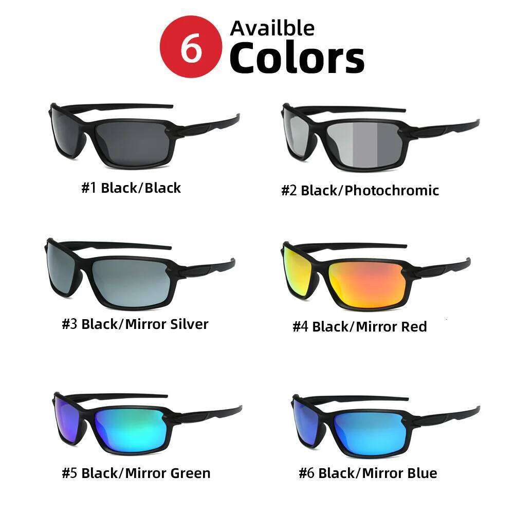 Sports Sunglasses for Men Photochromic Bicycle Mirror Red Polarized Cycling Sun Glasses Women Fishing 2025 UV400 Bike Goggles Z260306