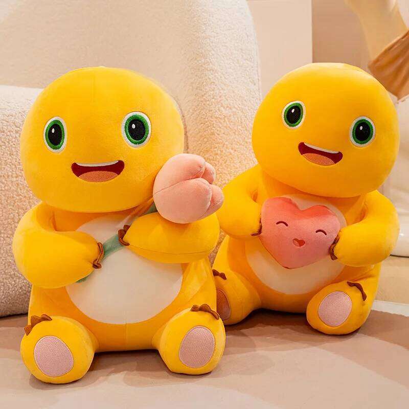 35/45 Milk Dragon Hold Heart Tulip Plush Toys Kawaii Soft NaiLong Stuffed Dolls Girls Boys Birthday Christmas Day Gift R260908 - view 6
