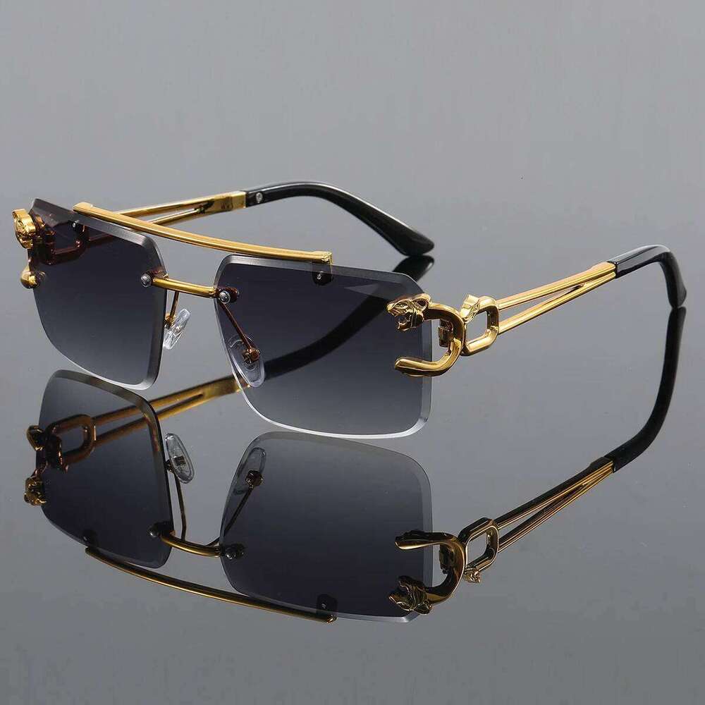 1pc Unisex Casual Hollow Out Design Retro Rimless Square Glasses For Daily Life Outdoor Vacation Beach Street-Photography Z260306