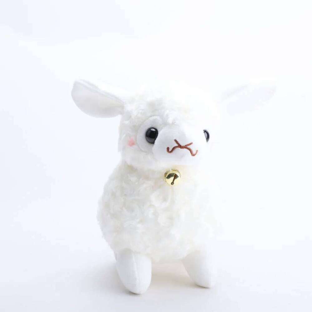 Cute Sheep Plush Stuffed Animal Toy Kawaii Lamb Doll with Neck Bell Soft Fluffy Plushie for Girls Kids Valentine's Day R260908 - view 4