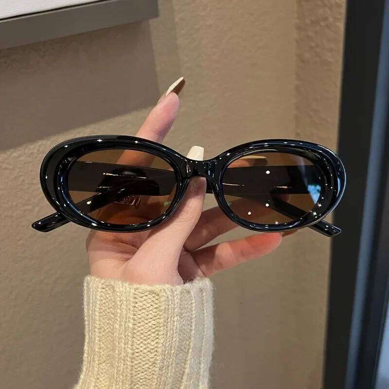 New Retro Y2K Style Oval Sunglasses Women Cat Eye Sun Glasses Fashion Colorful Mirror Goggles UV400 Men Classic Eyewear Z260306