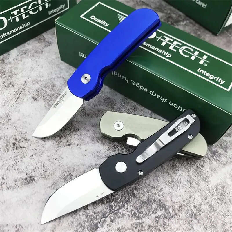 Mini Pro Tech 2203 Godfather Hunting Folding Knife T6-6061 Aluminum Alloy Tactical Knifes Outdoor Survival Defense Easy To Carry Knives 3300 5201 pock