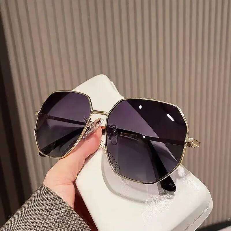 Fashion Hexagon Sunglasses Retro Frame Polygon Square Protection Vintage Trendy Eyewear UV400 Shades Z260306