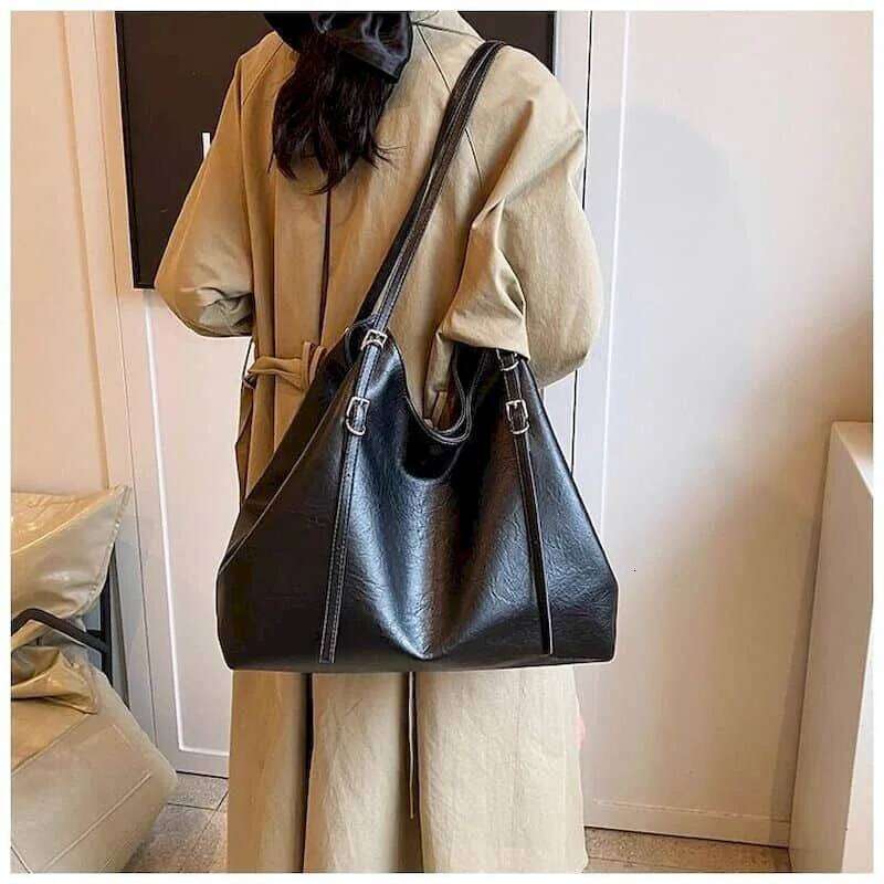 Leather Shoulder for Women Korean Style Handbags Versatile Minimalist Luxury Office Lady High Quality Vintage Tote Bags XJ260306