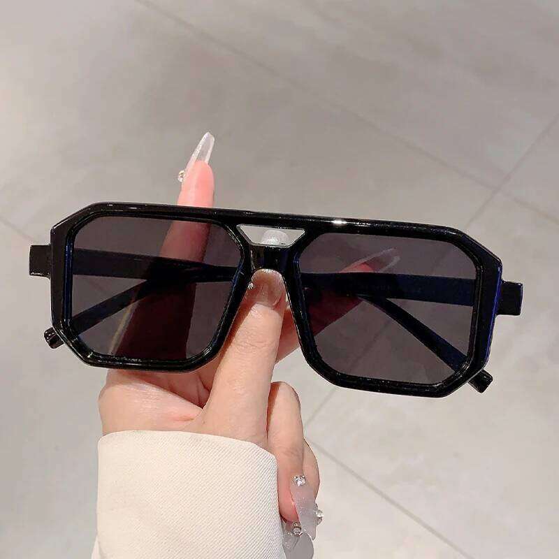 Trendy Men Square Decoration Shades Retro Oversize Gradient Women Sunglasses Men's Brand Sun Glasses for Driving Fishing Z260306