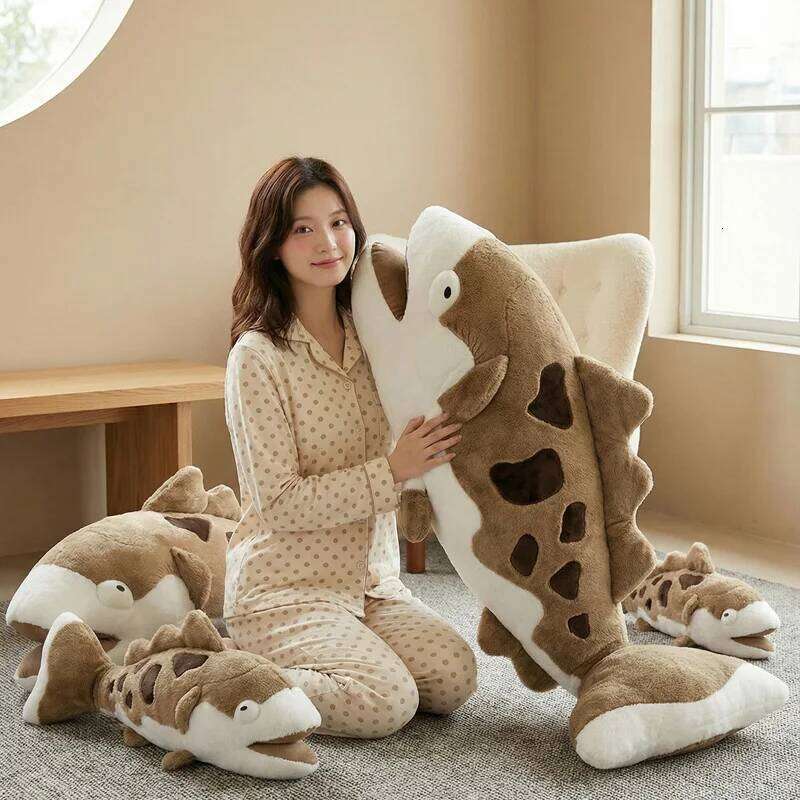 Cute Fish Toy Kawaii Sea Bass Plush Toys Kids Stuffed Animals Christmas Valentine's Day Gifts Home Decor R260908 - view 3