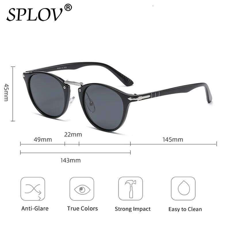 Luxury Polarized Sunglasses Women Men Driving Shades Brand Vintage Round Sun Glasses Oculos De Sol UV400 Anti BlueLight Z260306
