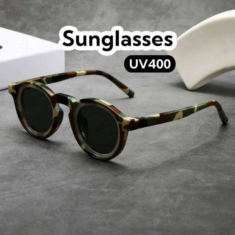 Round Retro Small Frame Premium Sunglasses UV400 Women and Men Fashion Trend UV Protective Shades Eyeglasses Outdoor Travel Z260306