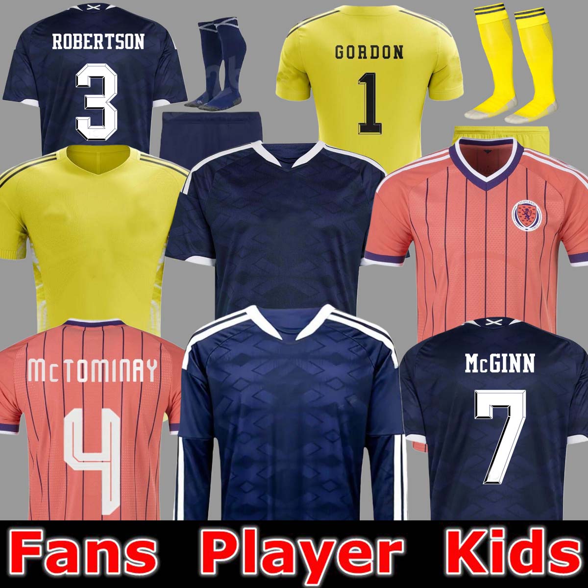 2026 World Cup scotland football shirt Soccer Jerseys ROBERTSON McTominay McGREGOR SHANKLAND MCGREGOR Homemaillot goalkeeper men kids kits unifrom Training