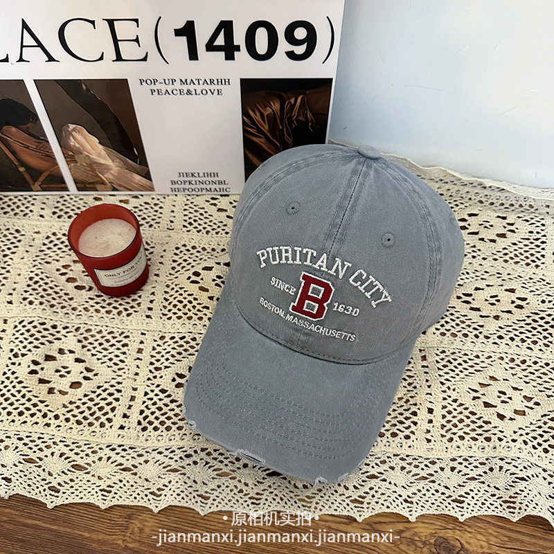 2026 New Designer Luxury Brand Spring/summer American B-shaped Embroidered Street Style Soft Top Baseball Hat Casual Versatile Suitable For Couples Ha