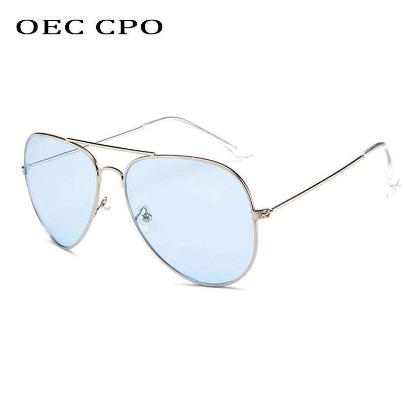 Fashion Clear Color Pilot Sunglasses Brand Pink Blue Lens Sun Men Women Outdoor Glasses O644 Z260306