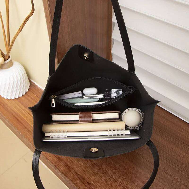 Tote Bags Simple large-capacity shoulder women's solid color minimalist style fashion tote bag travel light and XJ260306