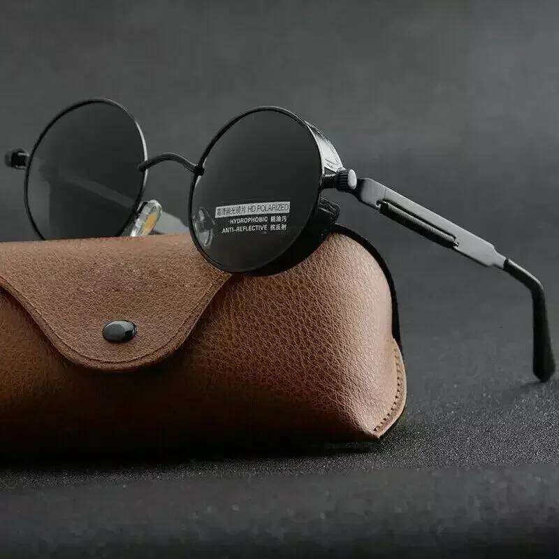Steampunk Sunglasses Men Women Fashion Round Brand Drsigner Vintage Sun Glasses High Quality Oculos De Sol UV400 Z260306