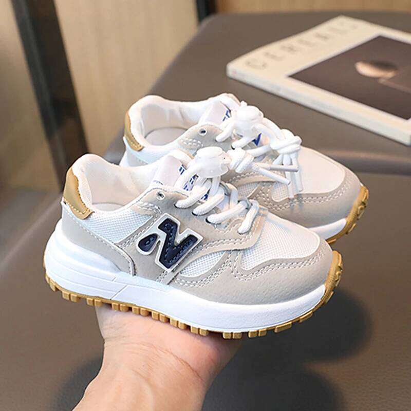 Summer Spring Boys Girls Soft Outdoor Sports And Leisure Forrest Shoes Lace-up White Non-slip Wear-resistant Mesh