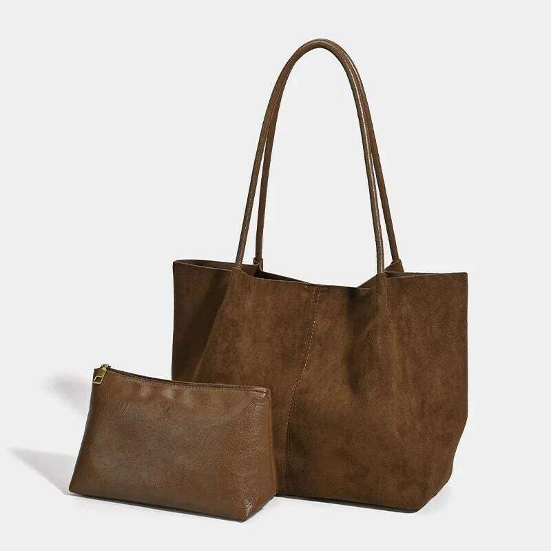 Faux Suede Women big totes Luxury brand design Female Handbags and purse large capacity winter new ladies composige bags bolsas XJ260306