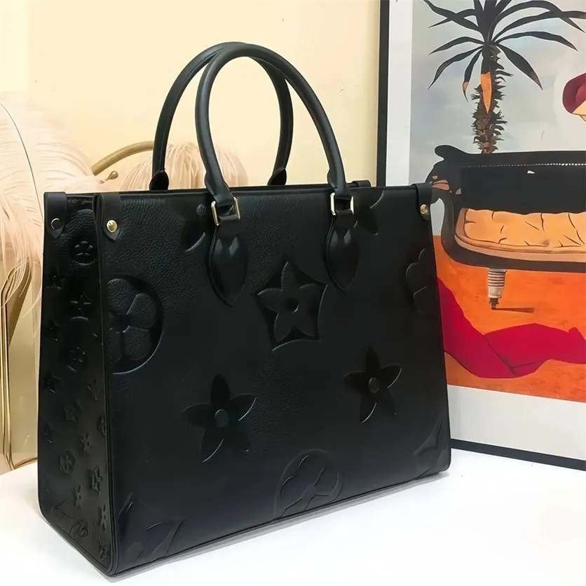 Designer Bag On the go Large Capacity GM MM Embossed Flower leather Tote Bag Fashion Sac Femme Shoulder Bags Women Handbag Handle Lady bag Luxury backpack