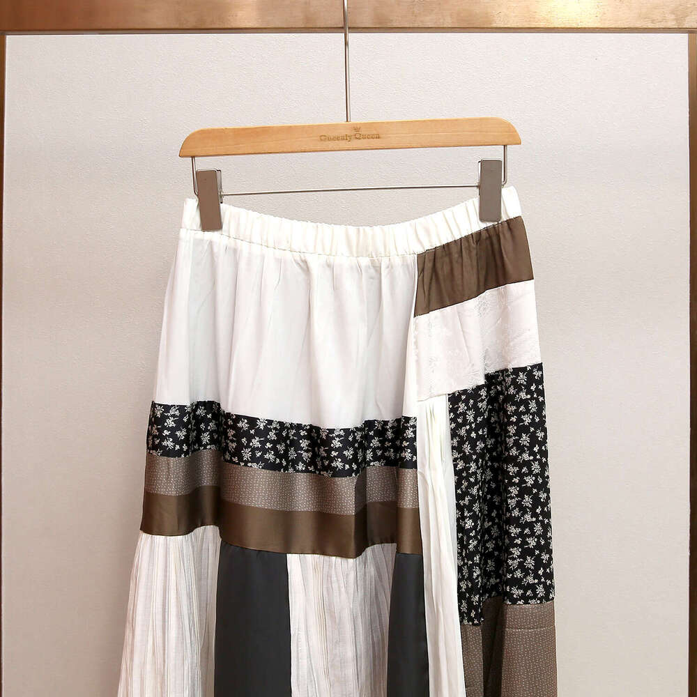 2026 designer high-end women's clothing autumn and winter new A13 style French casual retro color block A-line pleated women's dress