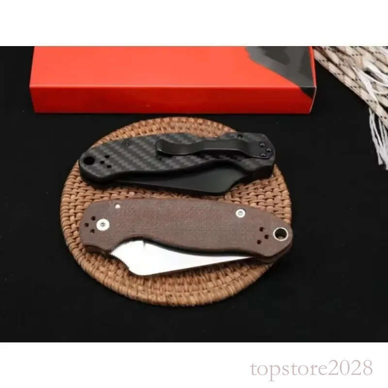 pocket knife Tactical Folding Knife - Premium S30V Steel Blade Carbon Fiber/Linen Handle Survival Tool for Outdoor Camping Hiking Hunting Durable Port
