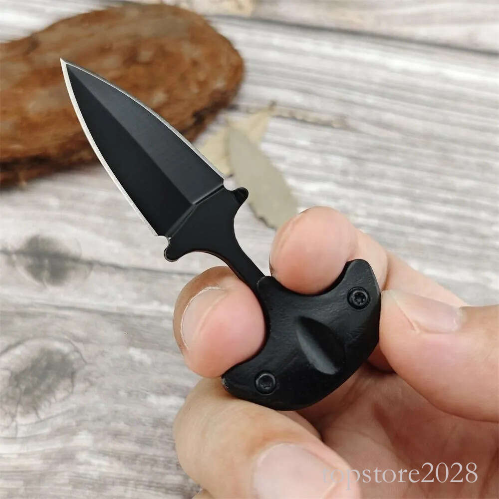 2024 Mini Fixed 440C Blade Aluminium Handle Necklace Outdoor pocket knife Knife Portable Hunting EDC Knives Survival Tool with Sheath 15017 3300 15700